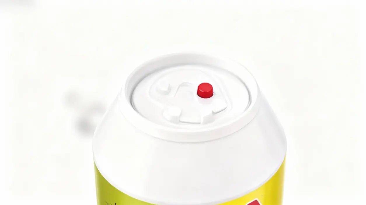 Dettaglio di un flacone spray con tappo bianco e ugello rosso